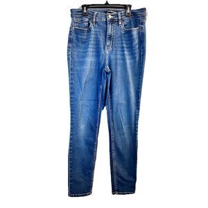 Calvin Klein Jeans Womens‎ Size 8 High Rise Skinny Repreve Dark Wash Blue Preppy